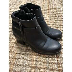 Bear Traps Women’s Tannar Ankle Boots Size 8.5M Black Chunky Zip